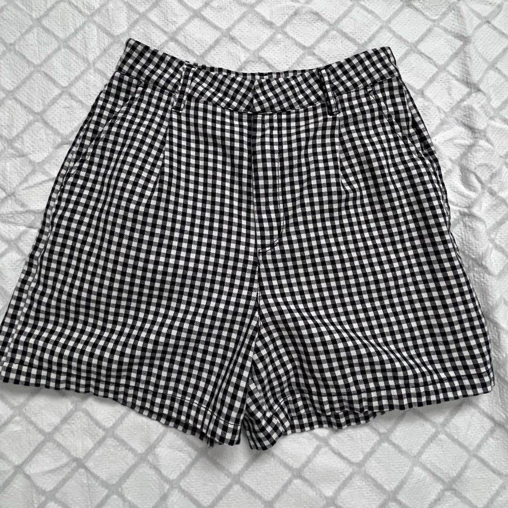 Brixton Victory Pleated High Waist Trouser Shorts Size 25